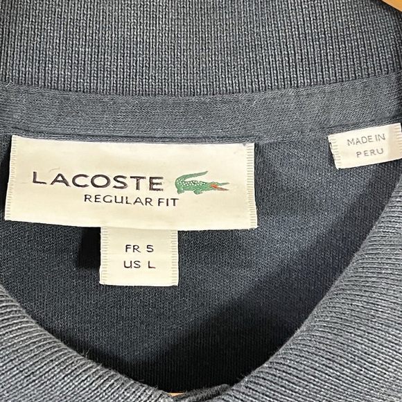 Lacoste Sport Navy Blue Short Sleeve Polo Shirt Size 5 / Large Casual - Picture 6 of 9